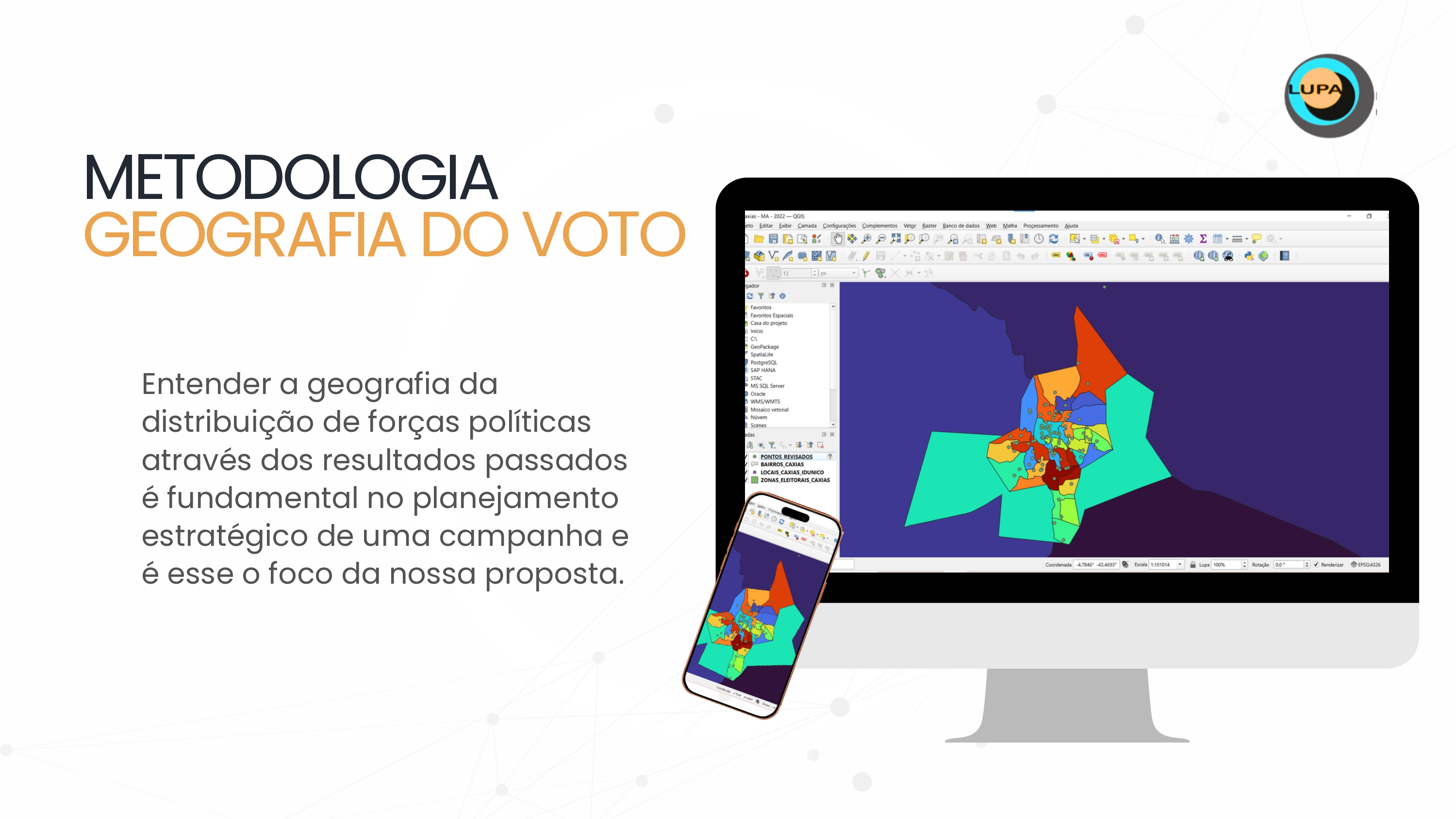 Mapa de metodologia de geografia do voto usado pela Lupa Pesquisas